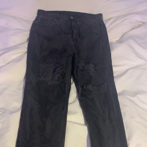 American Eagle Black Ripped Jeans